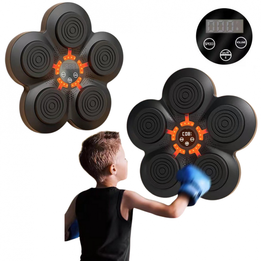 Lean Toys Musical Boxing Machine Nyrkkeilylauta seinälle