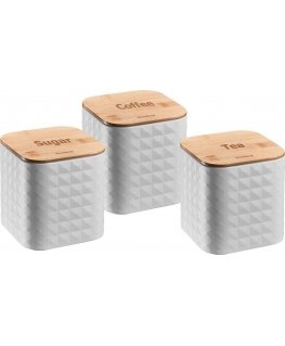 SET OF 3 COFFEE TEA SUGAR KLAUSBERG KB-7485