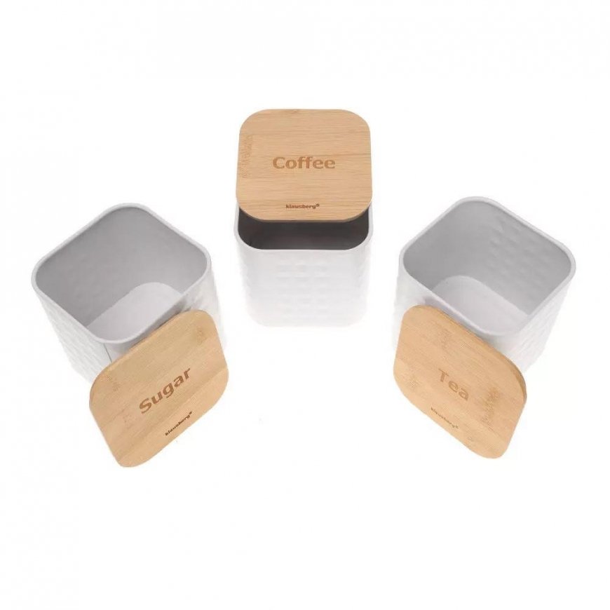 SET OF 3 COFFEE TEA SUGAR KLAUSBERG KB-7485 – 2