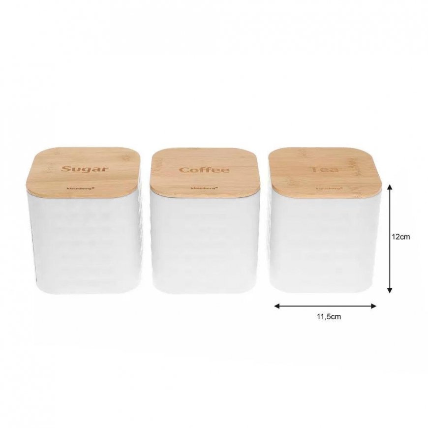 SET OF 3 COFFEE TEA SUGAR KLAUSBERG KB-7485 – 3