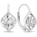 Brilio Silver Beautiful silver dangle earrings EA700W