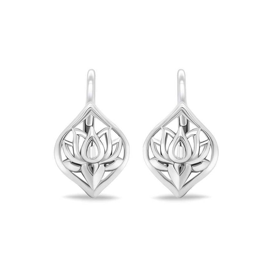 Brilio Silver Beautiful silver dangle earrings EA700W – 2