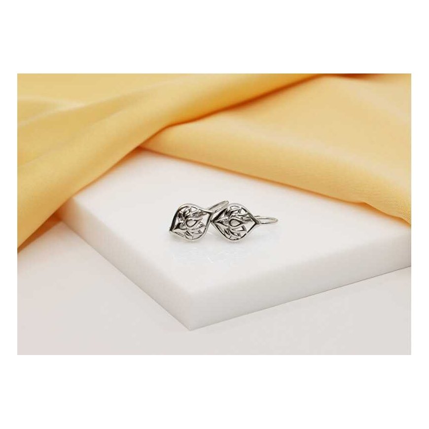 Brilio Silver Beautiful silver dangle earrings EA700W – 5