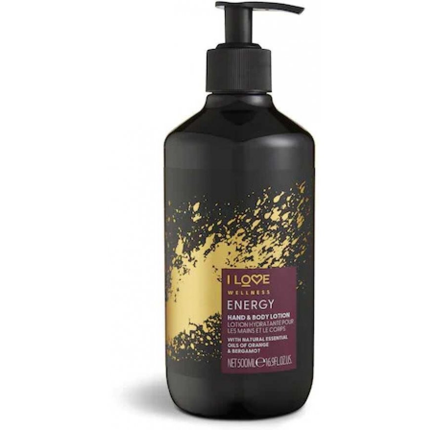I Love, Wellness Energy, Vegan, Moisturizing & Softening, Oranžinis & Bergamot, Lotion, For Hands & Body, 500 ml