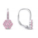 Brilio Silver Brilio Sidabrinis Sidabrinis flower earrings with pink zircons EA15WP Brilio Silver Brilio Sidabrinis Sidabrinis flower earrings with pink zircons EA15WP