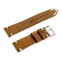 Pacific W93 leather watch strap - brown/white - 20mm Pacific W93 leather watch strap - brown/white - 20mm