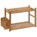5five Simply Smart Freestanding dish drying rack, 2 levels, bamboo, with cutlery box, 53 x 24.7 x 33 cm 5five Simply Smart Freestanding dish drying rack, 2 levels, bamboo, with cutlery box, 53 x 24.7 x 33 cm