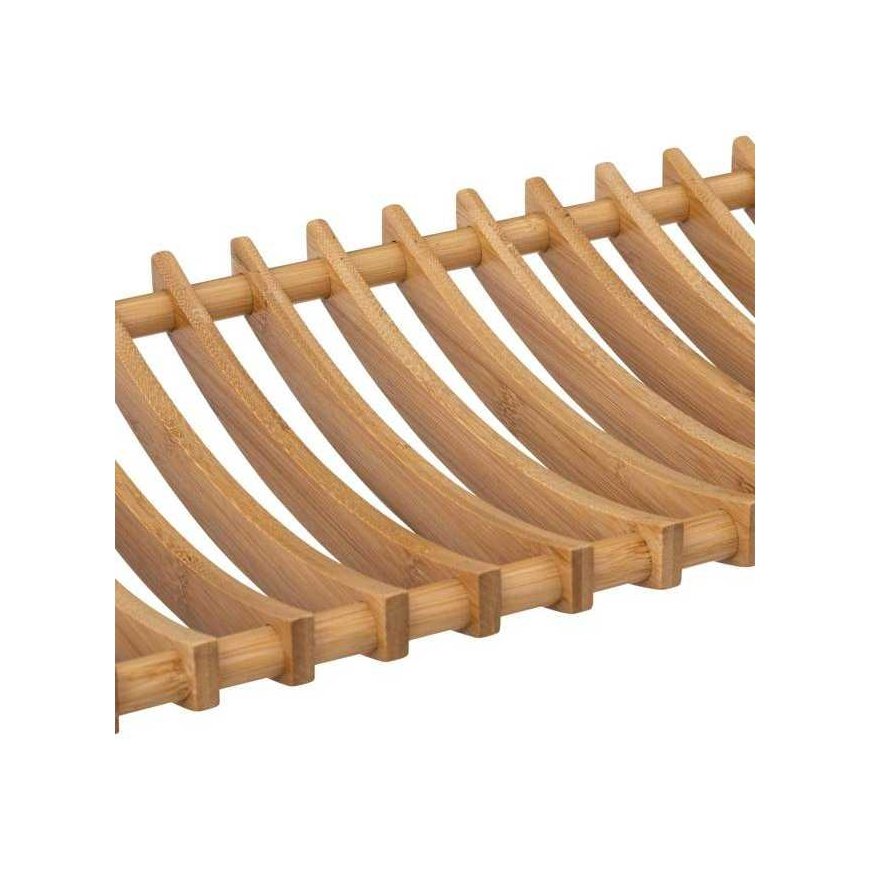 5five Simply Smart Freestanding dish drying rack, 2 levels, bamboo, with cutlery box, 53 x 24.7 x 33 cm – 4