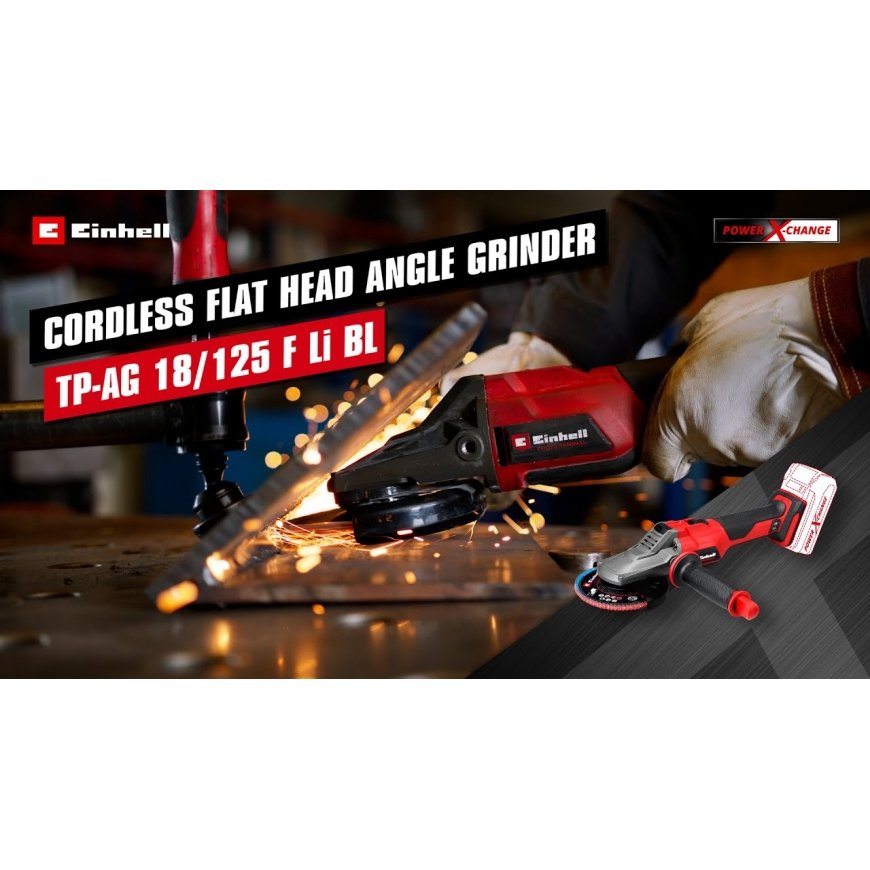 Einhell Cordless Flat Head Angle Grinder TP-AG 18/125 F Li