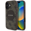 Guess 4G Circle Classic Logo MagSafe dėklas iPhone 16 - ruda Guess 4G Circle Classic Logo MagSafe dėklas iPhone 16 - ruda