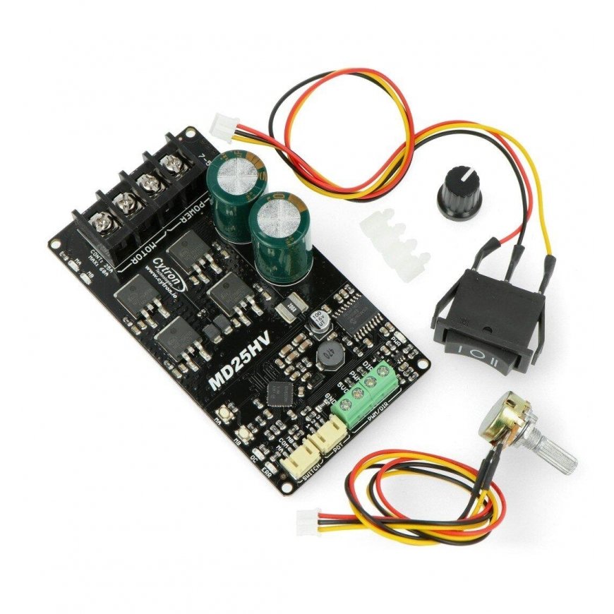 Cytron MD25HV - single channel DC motor controller - 7V-58V/25A – 2