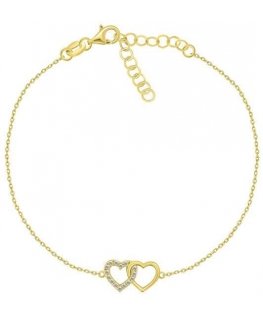 Brilio Silver Brilio Silver Delicate silver bracelet Linked hearts BRC115Y