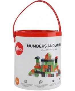 bo. Wooden blocks "Numbers and animals"