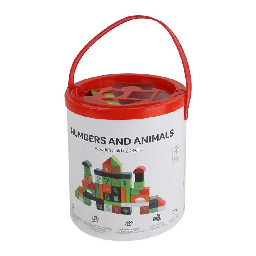 bo. Wooden blocks "Numbers and animals" – 3