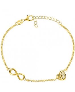 Brilio Silver Stylish gold-plated bracelet with ornaments BRC33Y