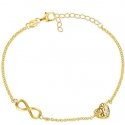 Brilio Silver Stylish gold-plated bracelet with ornaments BRC33Y