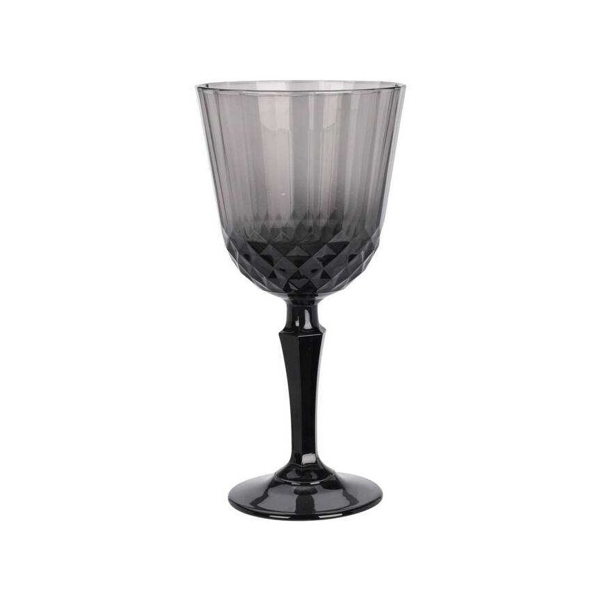 Excellent Houseware Grey Glass Wine Glass, 310 ml