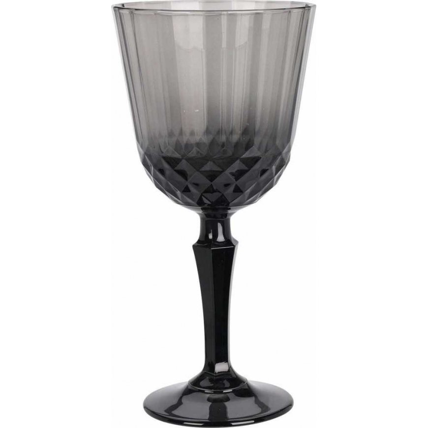 Excellent Houseware Pilkos stiklinės vyno taurė, 310 ml – 2