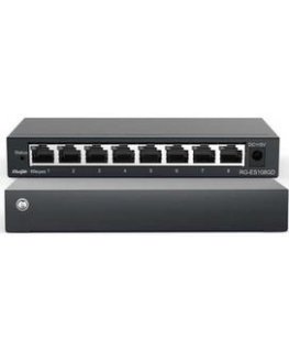 Splitter Usorteret Reyee 8-Port 1Gbit unmanaged Desktop Switch Metallgehäuse - Switch - 16 Gbps (RG-ES108GD)