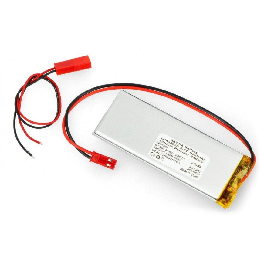 Akyga 1050mAh 1S 3.7 V Li-Pol akumuliatorius - 78x30x4.3mm – 2
