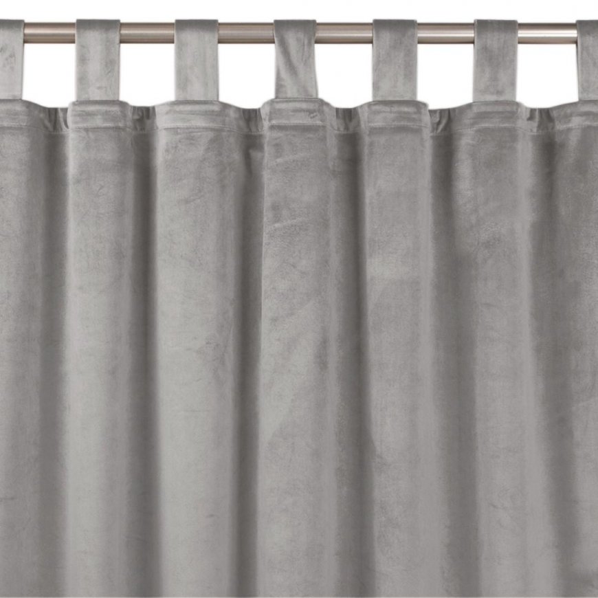 Homede Curtains VELVET TAB Grey 400x175