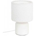 Atmosphera BONA ceramic table lamp with bouclé shade, Ø 14 cm Atmosphera BONA ceramic table lamp with bouclé shade, Ø 14 cm