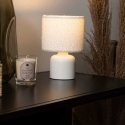Atmosphera BONA ceramic table lamp with bouclé shade, Ø 14 cm Atmosphera BONA ceramic table lamp with bouclé shade, Ø 14 cm