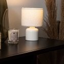 Atmosphera BONA ceramic table lamp with bouclé shade, Ø 14 cm Atmosphera BONA ceramic table lamp with bouclé shade, Ø 14 cm