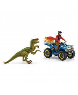 schleich Dinosaurs Quad escape from Velociraptor