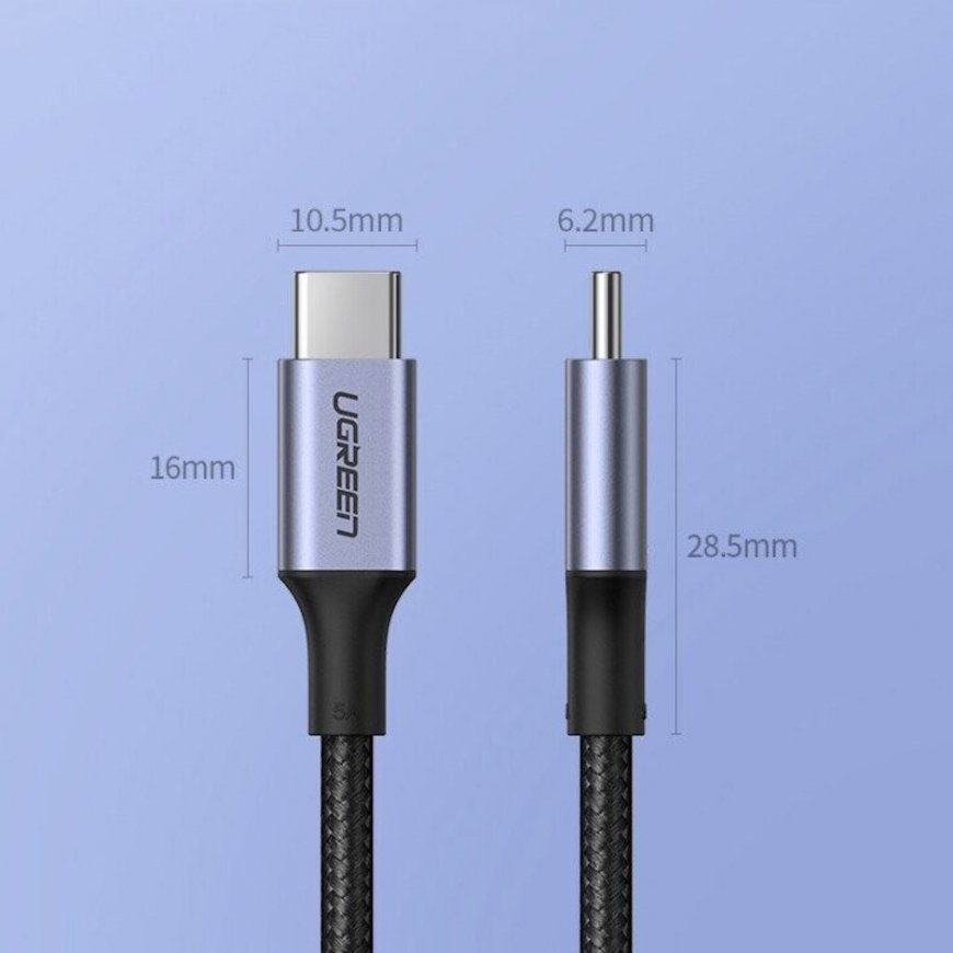 Ugreen Type C 2.0 Mees Meestele 5A Andme Kaabel – 1M Must – 3