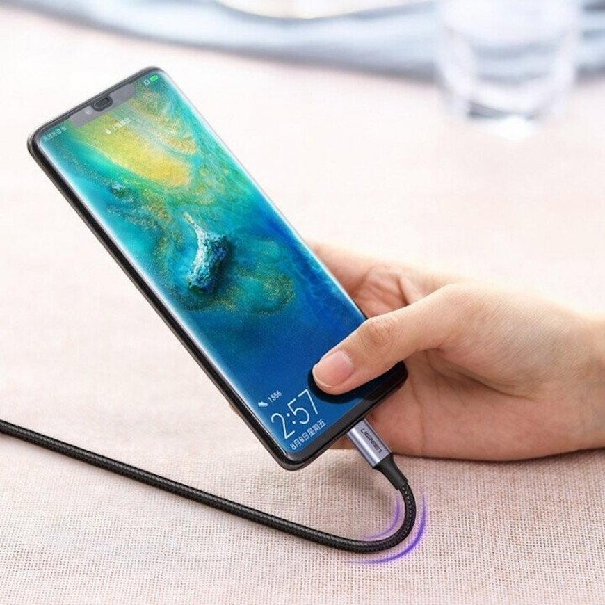 Ugreen Type C 2.0 Мужской к Мужскому 5A Дата Кабель 1М Черный – 4
