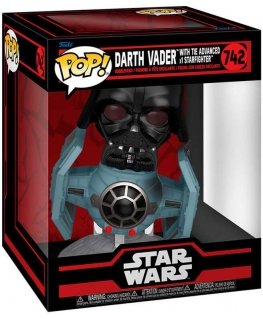Funko POP -hahmo Rides Deluxe Star Wars Darth Vader Tie Advanced Starfighterin kanssa
