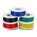 Skirtingų spalvų 30AWG vielos ričių rinkinys - 5 vnt - justPi Skirtingų spalvų 30AWG vielos ričių rinkinys - 5 vnt - justPi