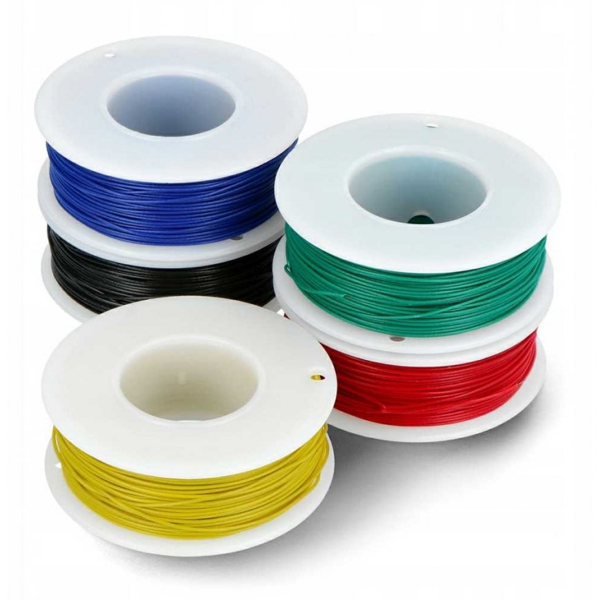 Set of 30AWG wire spools in different colors - 5 pcs - justPi – 5