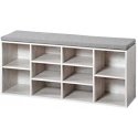Shoe cabinet with seat, bleached wood, KESPER Shoe cabinet with seat, bleached wood, KESPER
