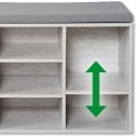 Shoe cabinet with seat, bleached wood, KESPER Shoe cabinet with seat, bleached wood, KESPER