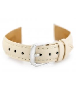 Pacific W94 leather watch strap - cream - 12mm