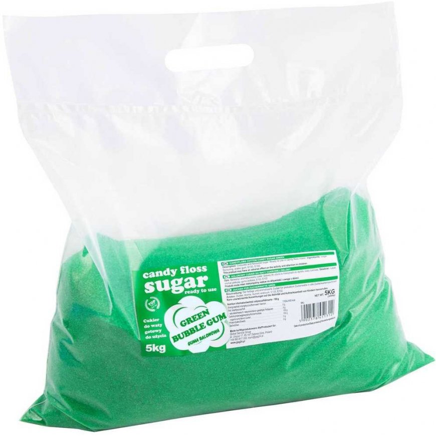 Gsg24 Värillinen vihreä hattara purukumimakulla 5kg