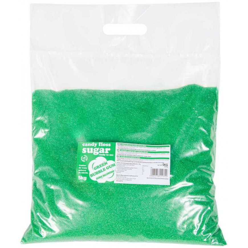 Gsg24 Colored green cotton candy with bubble gum flavor 5kg – 2