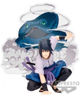 Banpresto Naruto Shippuden Panel Silmälasit Sasuke Uchiha Erikoisfiguuri 9cm