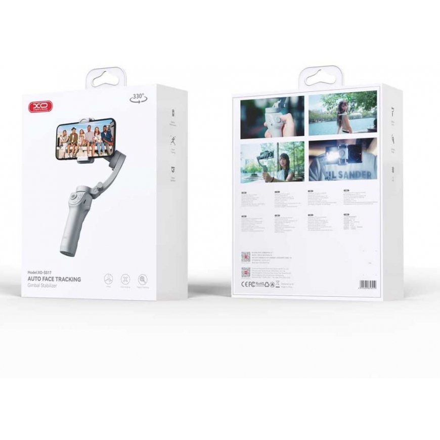 XO gimbal selfie stick Bluetooth kolmijalka SS17 harmaa – 5
