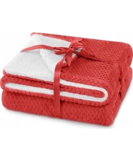 AmeliaHome Blanket SHLEEPY, 170X210 cm, color: red