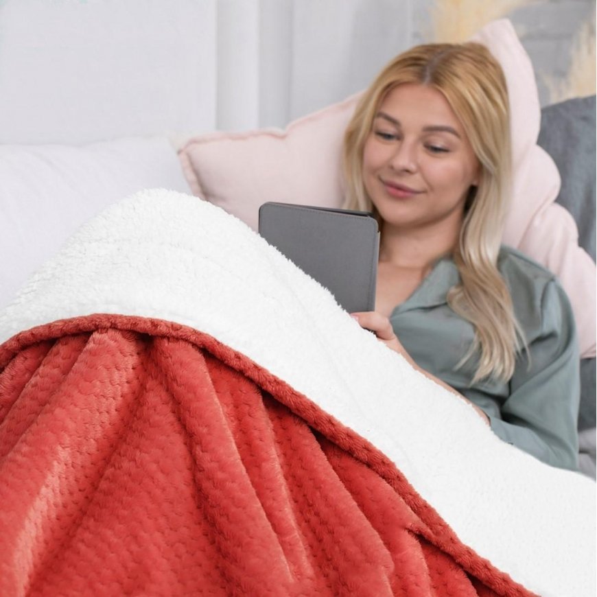 AmeliaHome Peitto SHLEEPY, 170X210 cm, väri: punainen – 4