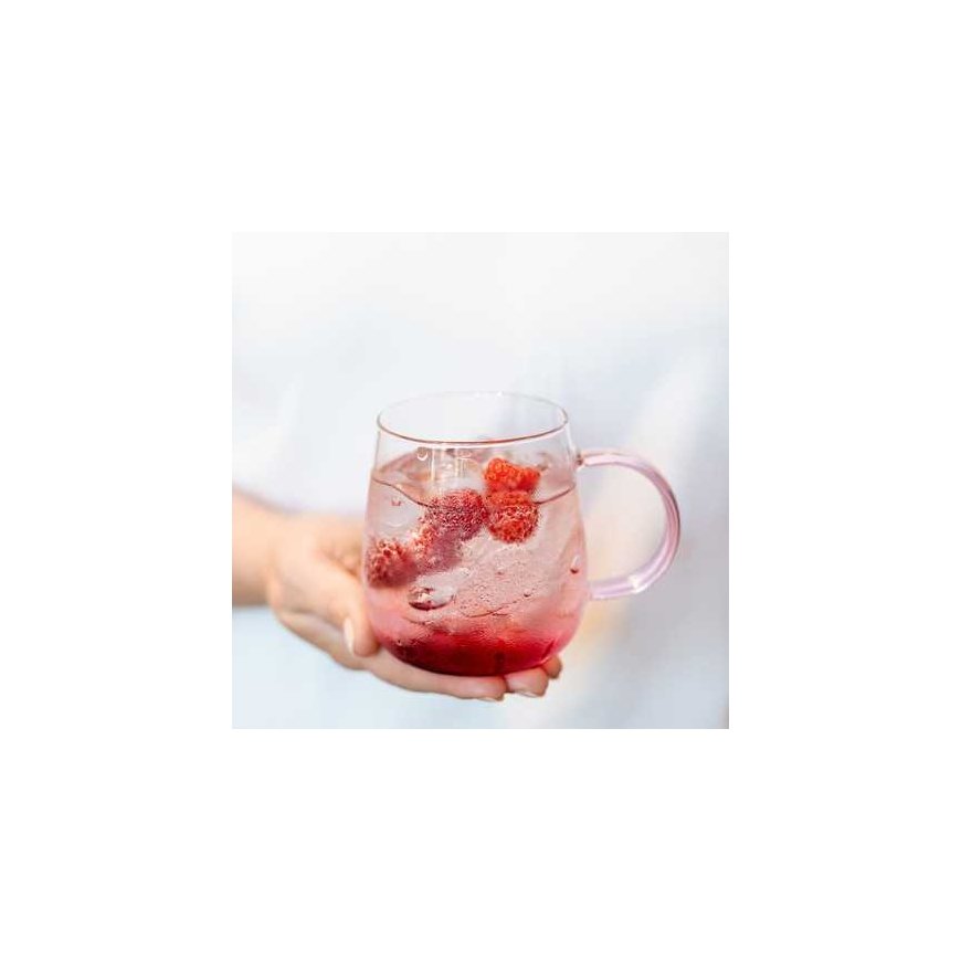 Vialli Design - 2 kupin setti Bolla vaaleanpunaisella kahvalla 400ml – 2