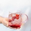 Vialli Design - Set of 2 cups Bolla with pink handle 400ml Vialli Design - Set of 2 cups Bolla with pink handle 400ml