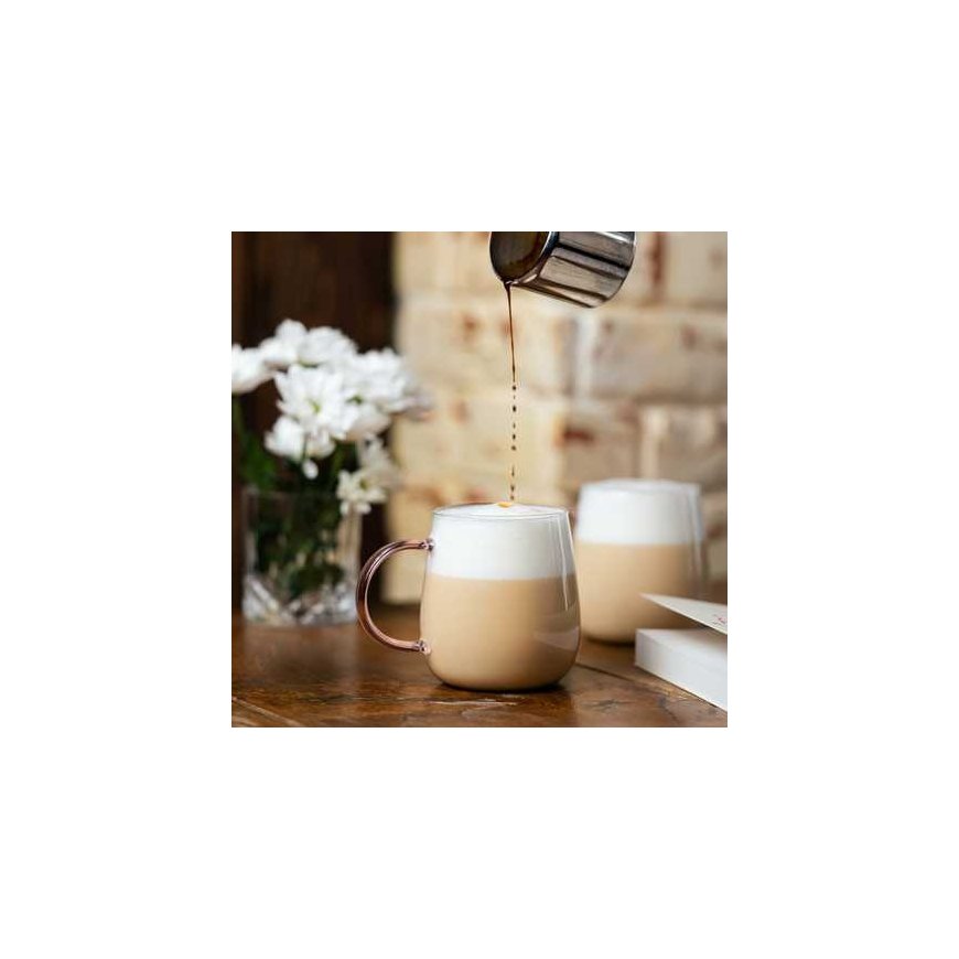 Vialli Design - 2 kupin setti Bolla vaaleanpunaisella kahvalla 400ml – 3
