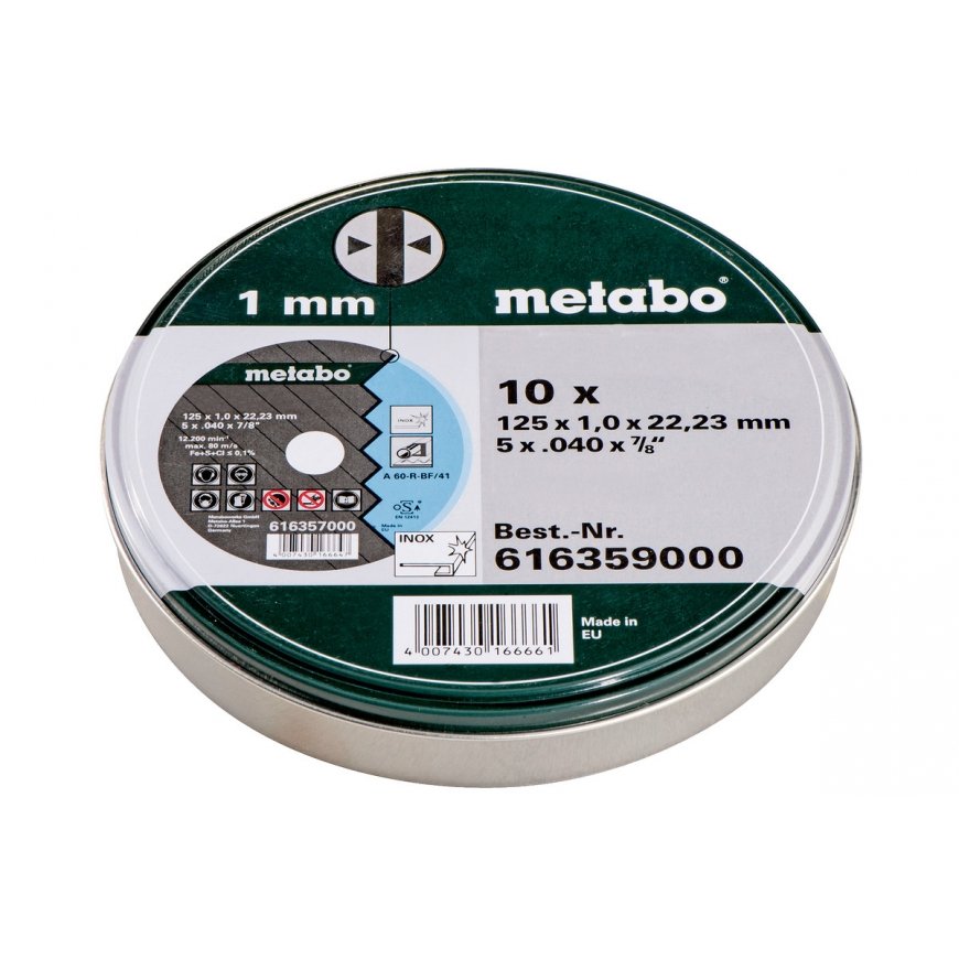 Metabo 616359000 leņķa slīpmašīnas aksesuārs Griešanas disks