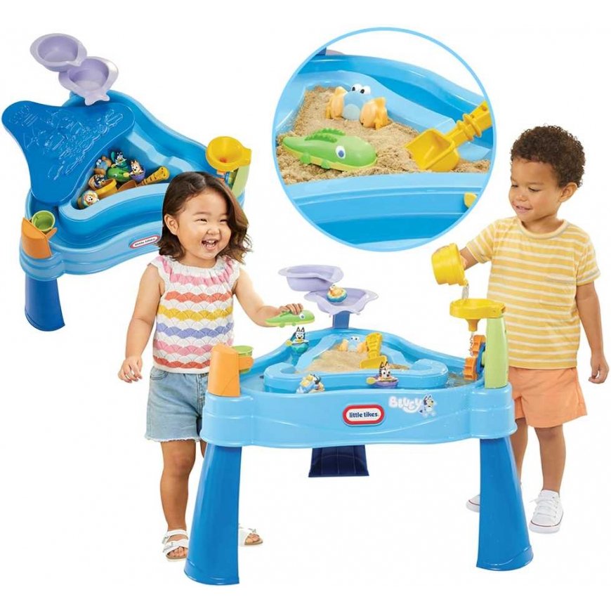 Bluey Little Tikes Garden Sandbox Water Table + Figures and Accessories
