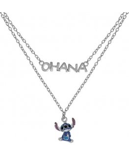 Disney Stitch Lilo ja Stitch kaksoishopeakaulakoru NS00059SRHL-17.CS (ketju, riipus)