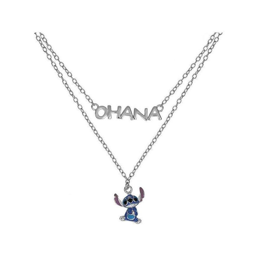 Disney Stitch Lilo ja Stitch kaksoishopeakaulakoru NS00059SRHL-17.CS (ketju, riipus)
